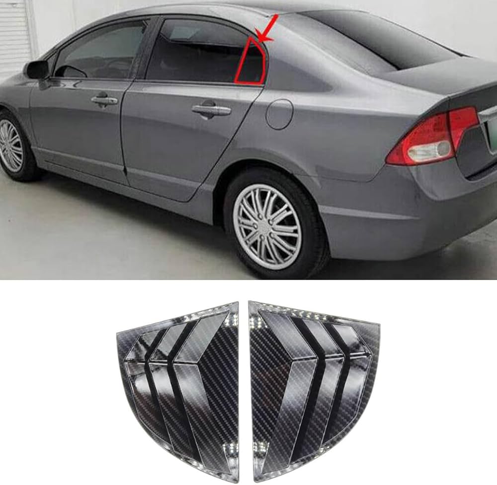 Honda Civic Reborn 2006-2012 Carbon Window Quarter Covers 2