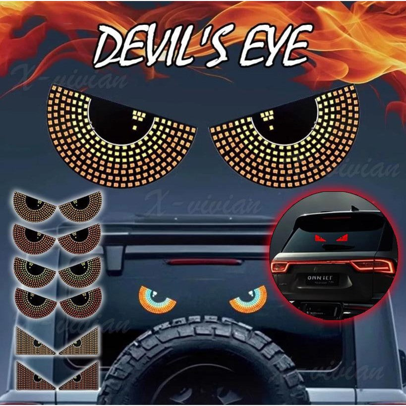 Devil Eye LED Car Rear Windshield Light 11 Modes 5