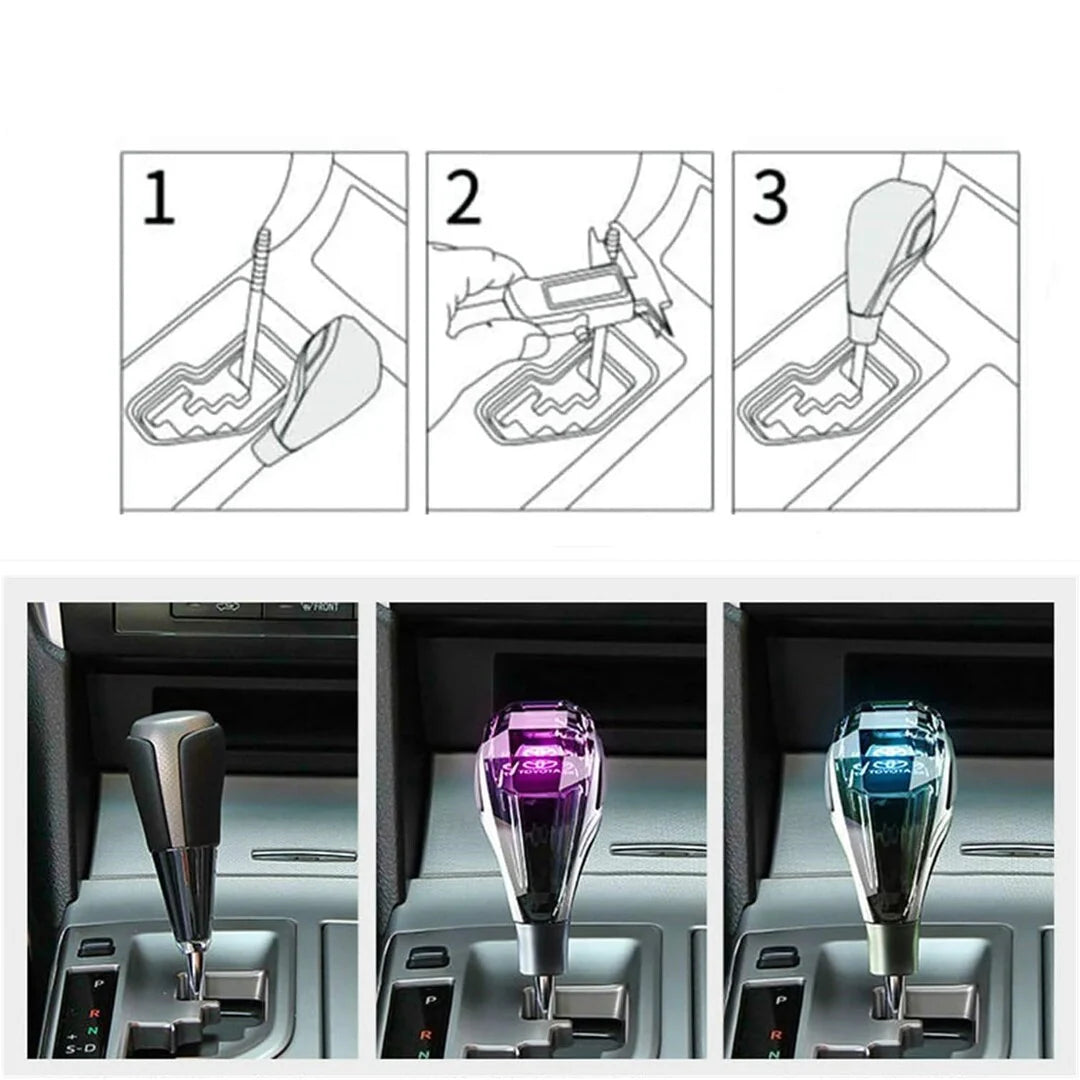 Universal Crystal LED Gear Knob – Touch Activated Premium Car Shifter 8