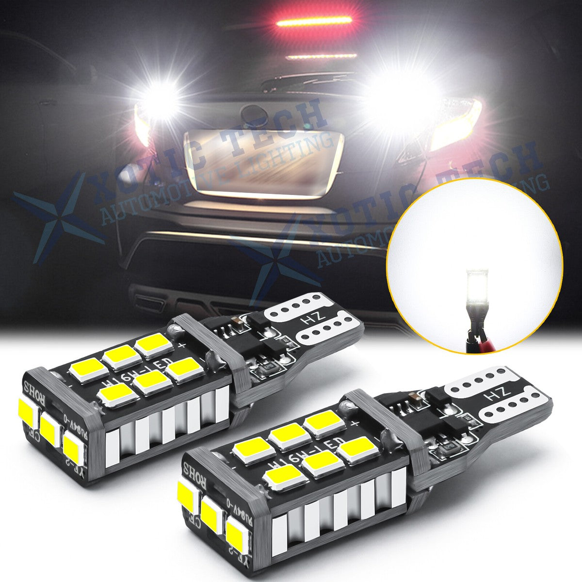 Reverse Bright Light Bulb 24 SMD LED W16W T15 4-Pack 1