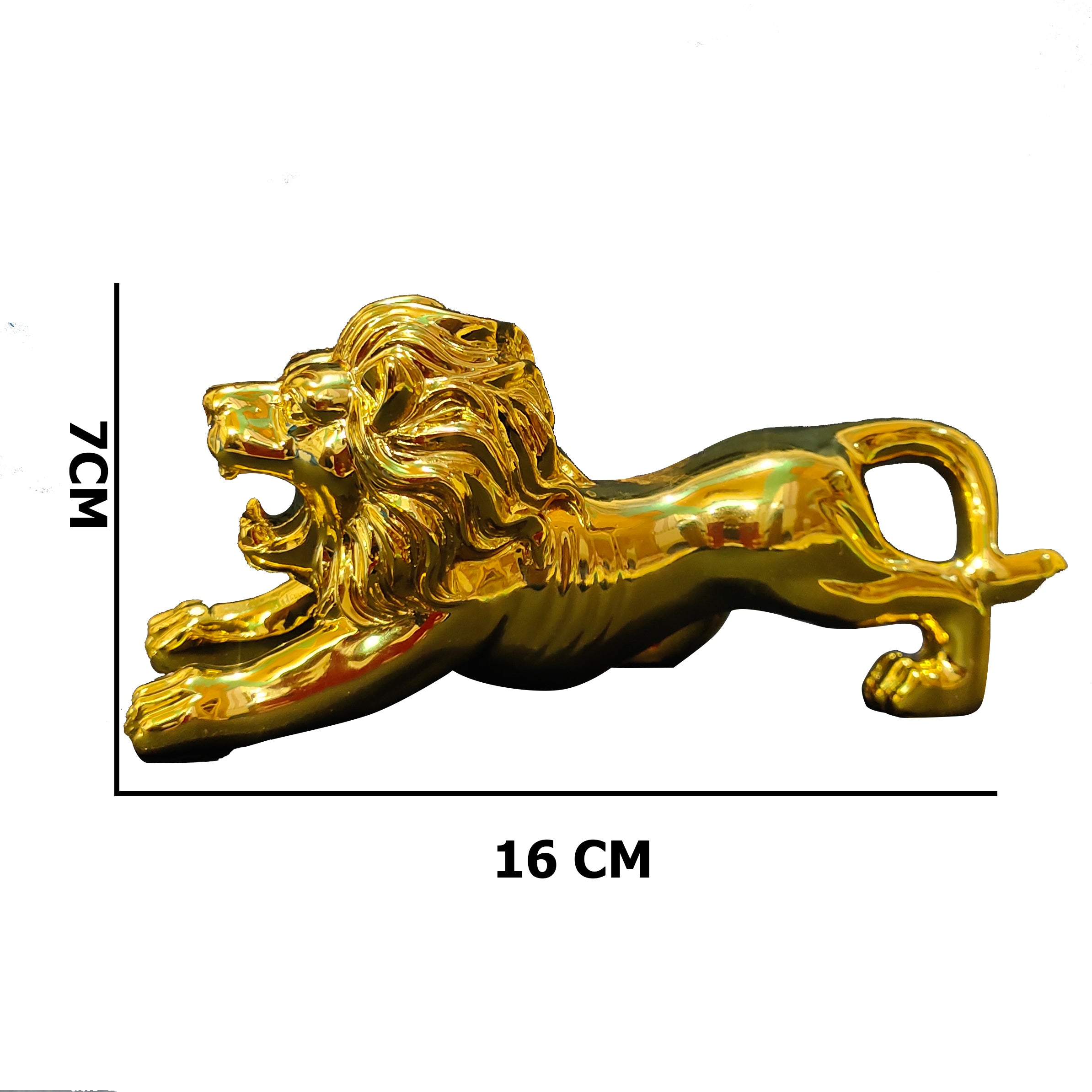 Golden Lion Car Dashboard Decoration Showpiece 1