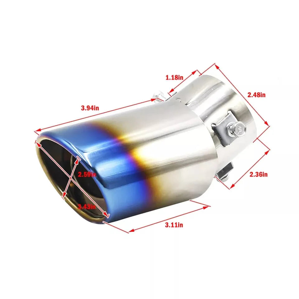 Stainless Steel Exhaust Tip – Universal Car Fit 7