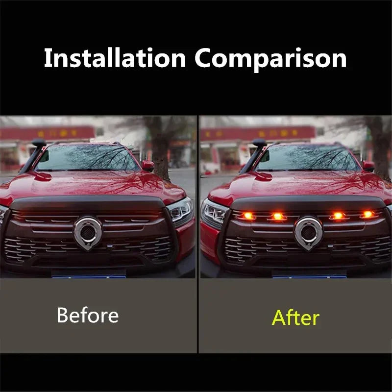 Universal Amber Grill Lights 4PCS – LED Front Grill 2