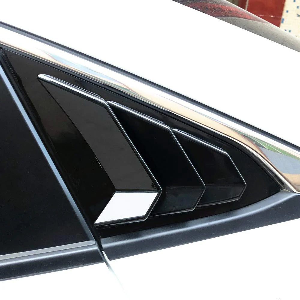 Honda Civic X 2016–2021 Side Window Quarter Louver Covers – Black 2