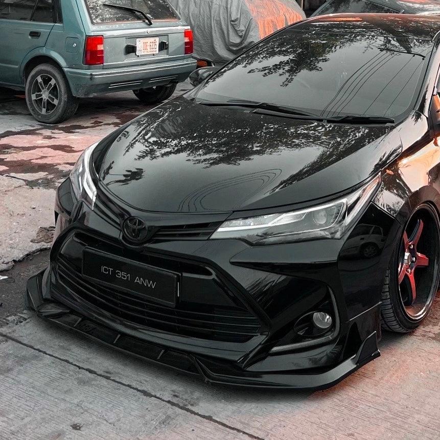 Batman Style Front Bumper Splitter ABS 3PCS 4