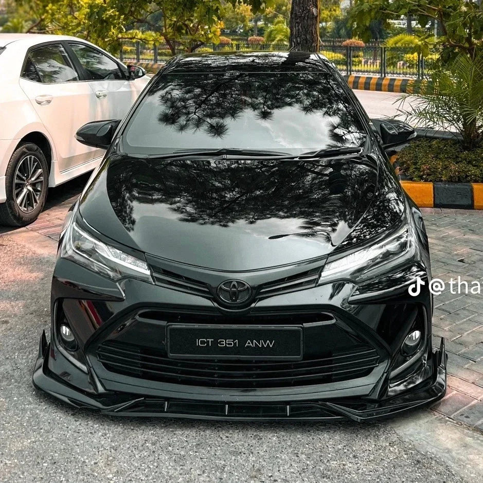 Batman Style Front Bumper Splitter ABS 3PCS 5