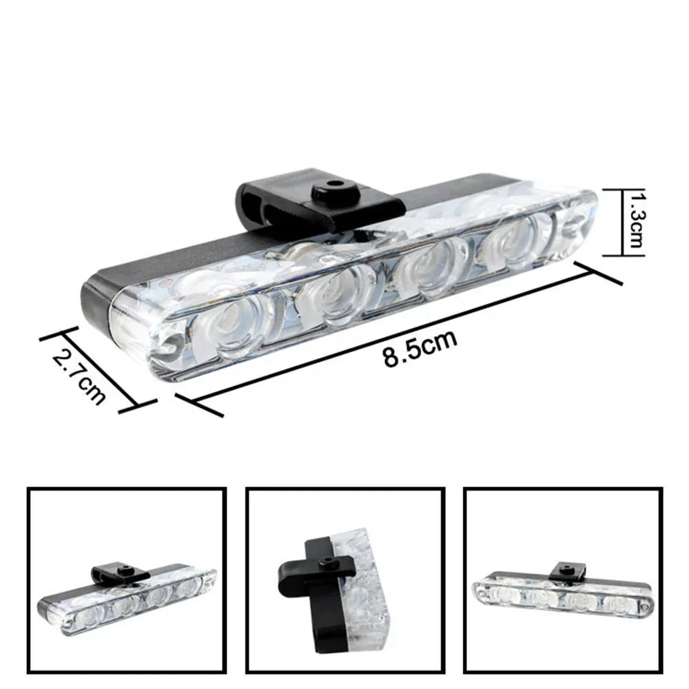 Grill LED Police Light Red Blue Emergency Strobe 4