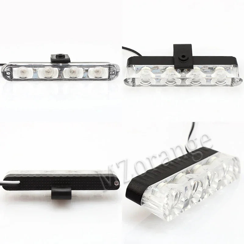 Grill LED Police Light Red Blue Emergency Strobe 5