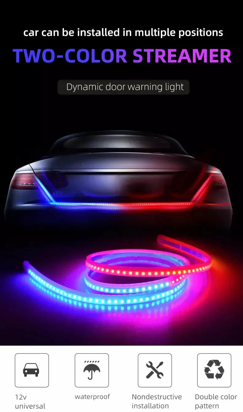 SOS Police Strip Light Red Blue LED Emergency Strobe 2
