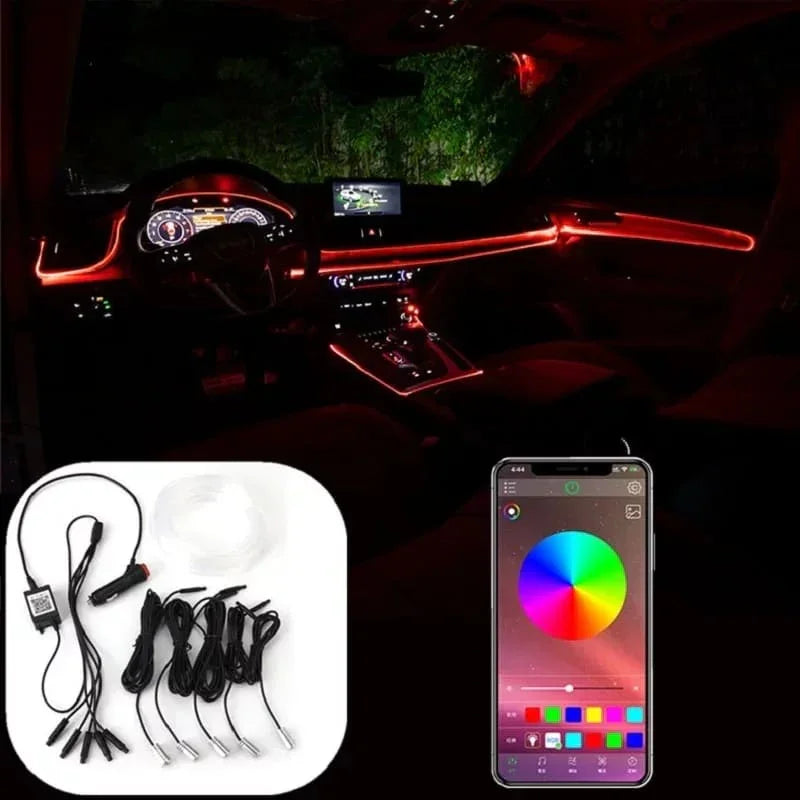 Car Interior Ambient Lights 5 Point Dashboard + Doors 1