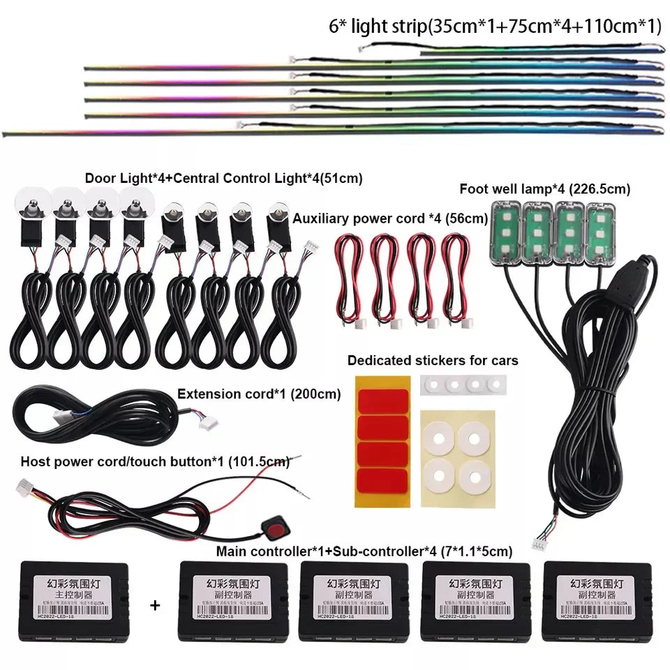 Premium Dynamic Ambient Interior Lights Multi-Point 11