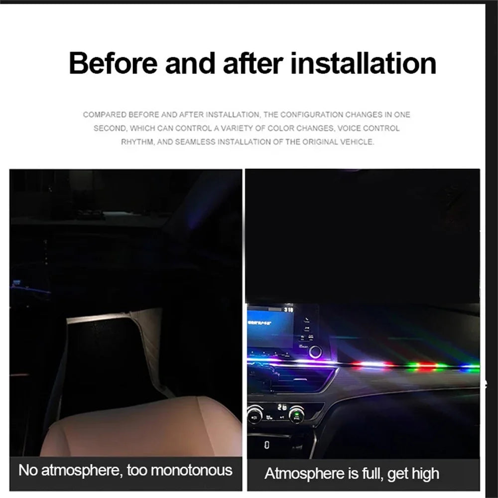 Car Dashboard Ambient Light Strip 2PCS 4