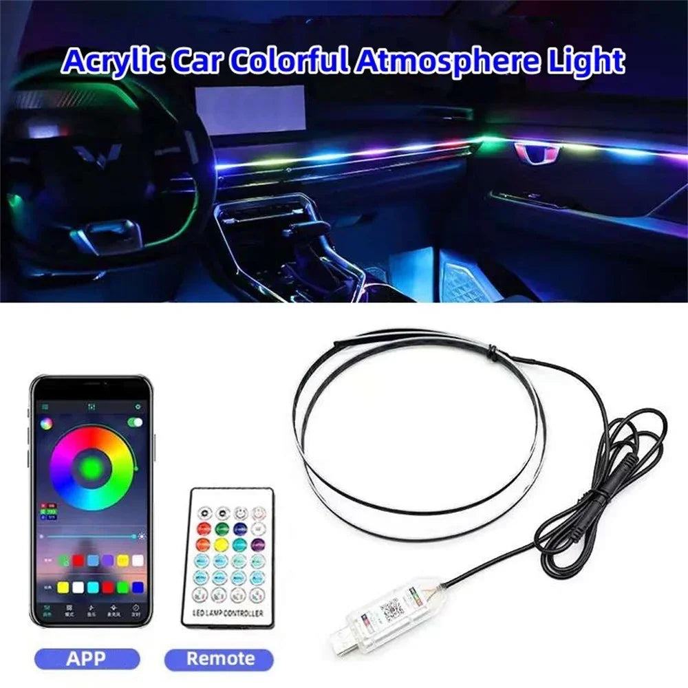 Car Dashboard Ambient Light Strip 2PCS 7