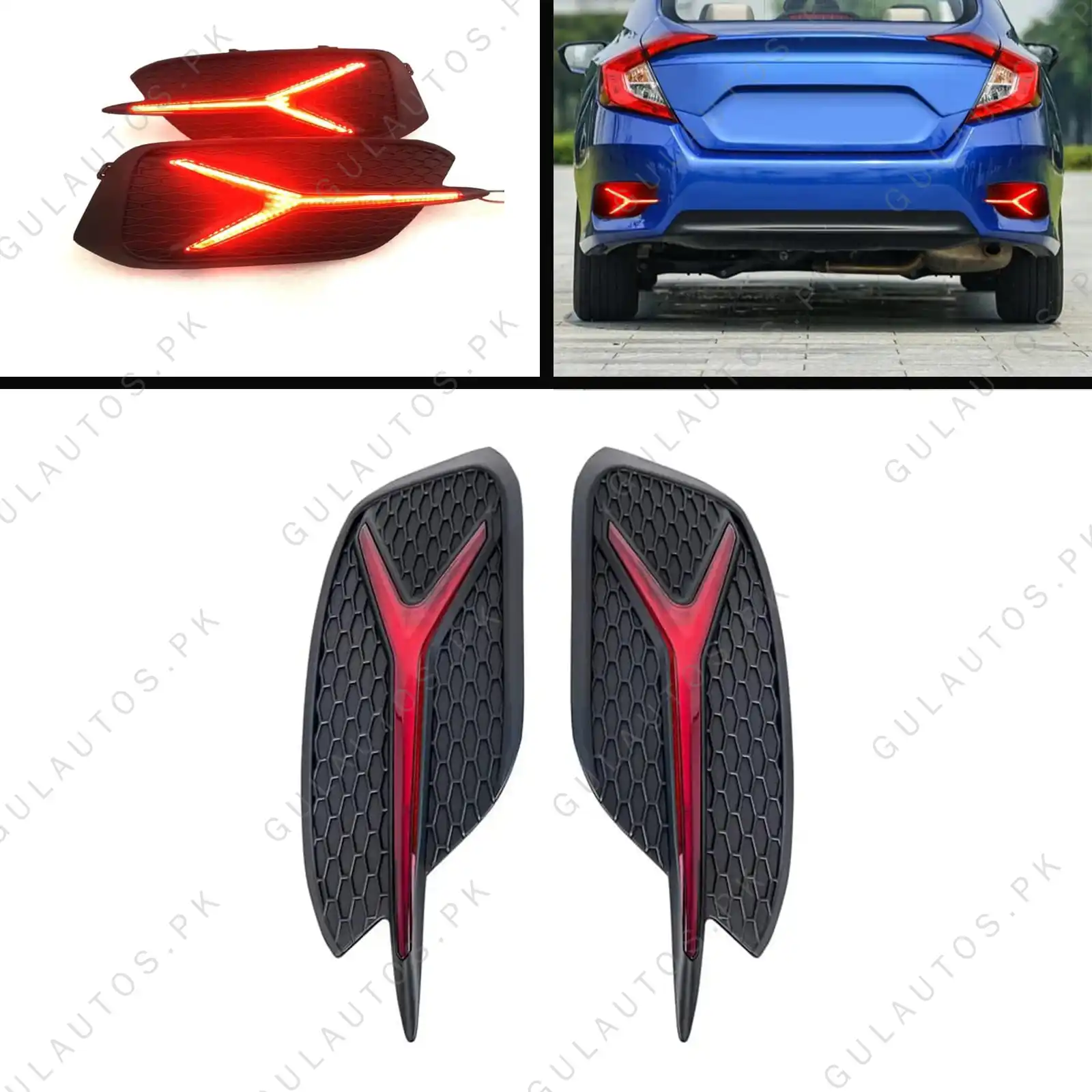Honda Civic Back Bumper Aesthetic DRL 2018-2020 1