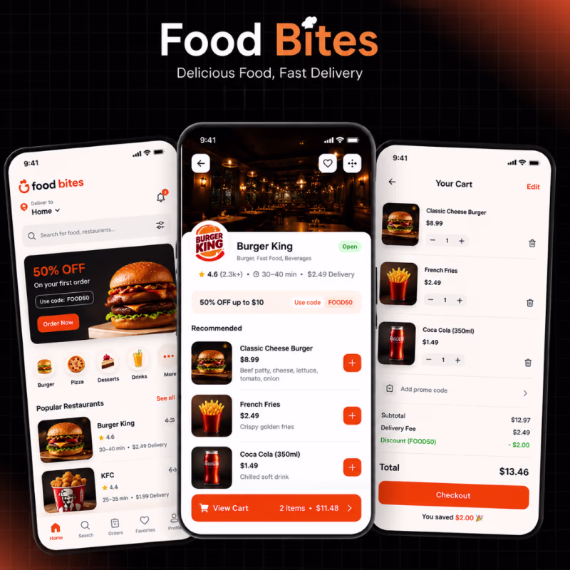Food Bites - A food delivery mobile app