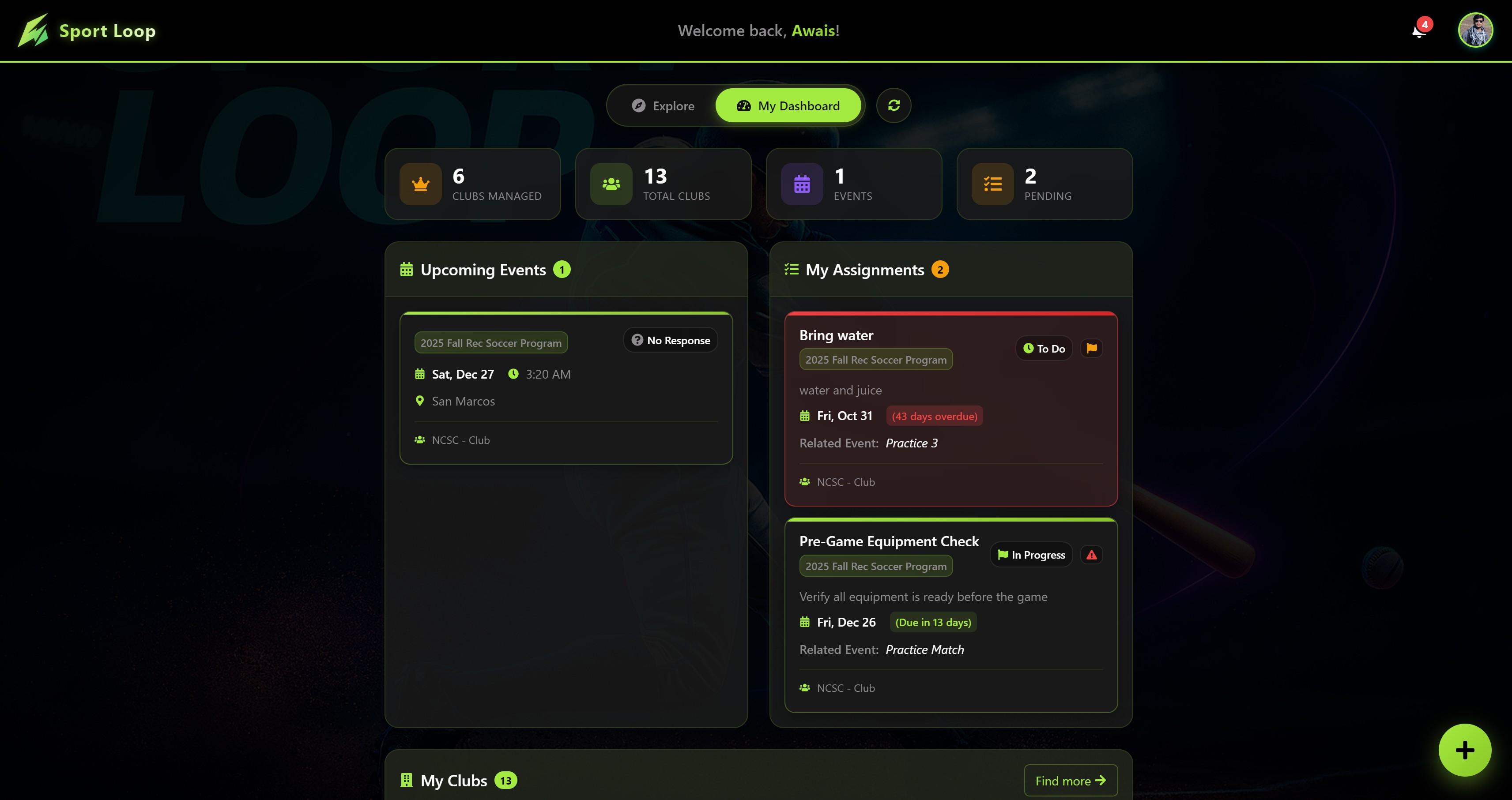 Event calendar and scheduling