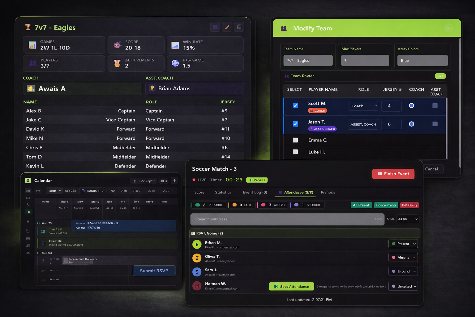 Coach Dashboard Mobile