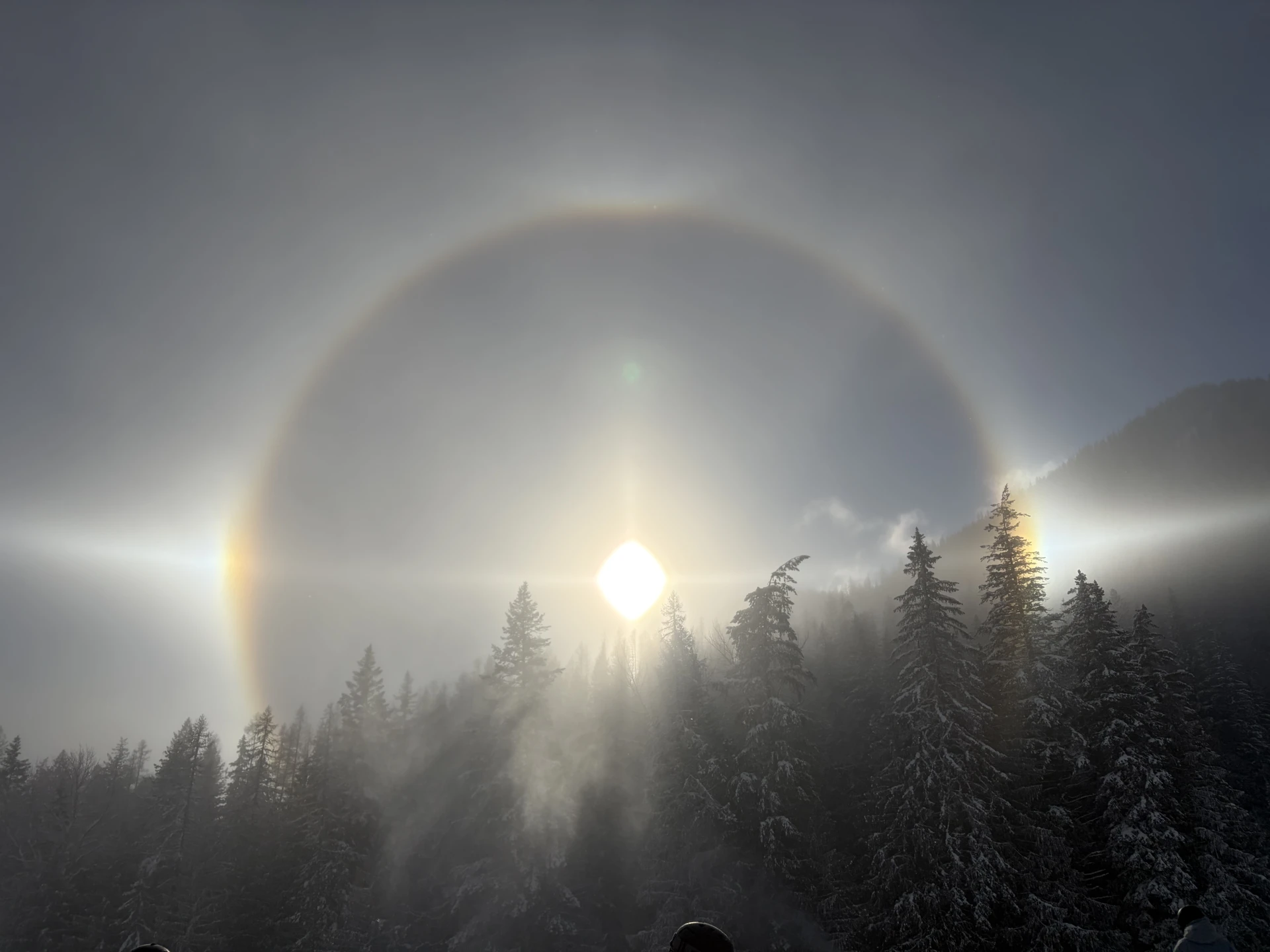 Stunning Sundog on the Mountain