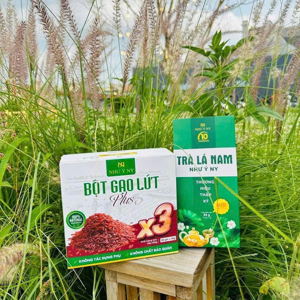 Combo 1 Bột gạo lứt Plus X3 và 1 trà lá nam Như Ý - 1