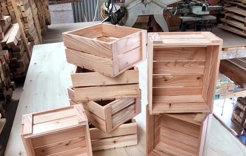 THÙNG GỖ PALLET 30cm x 25cm x 14cm