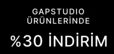 GapStudio Ürünlerinde %30 İndirim