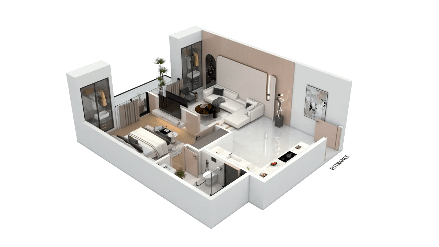 1 Bedroom Floor Plan - Floor Plan