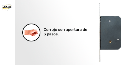 Cerradura con Cerrojo Reforzado DEXTER ® con Llave Tetra-Cruz de Seguridad