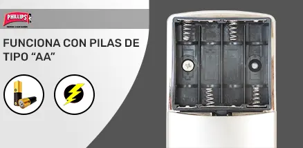 Cerradura Electrónica PHILLIPS® Funciona Con Baterías AA (no incluídas).