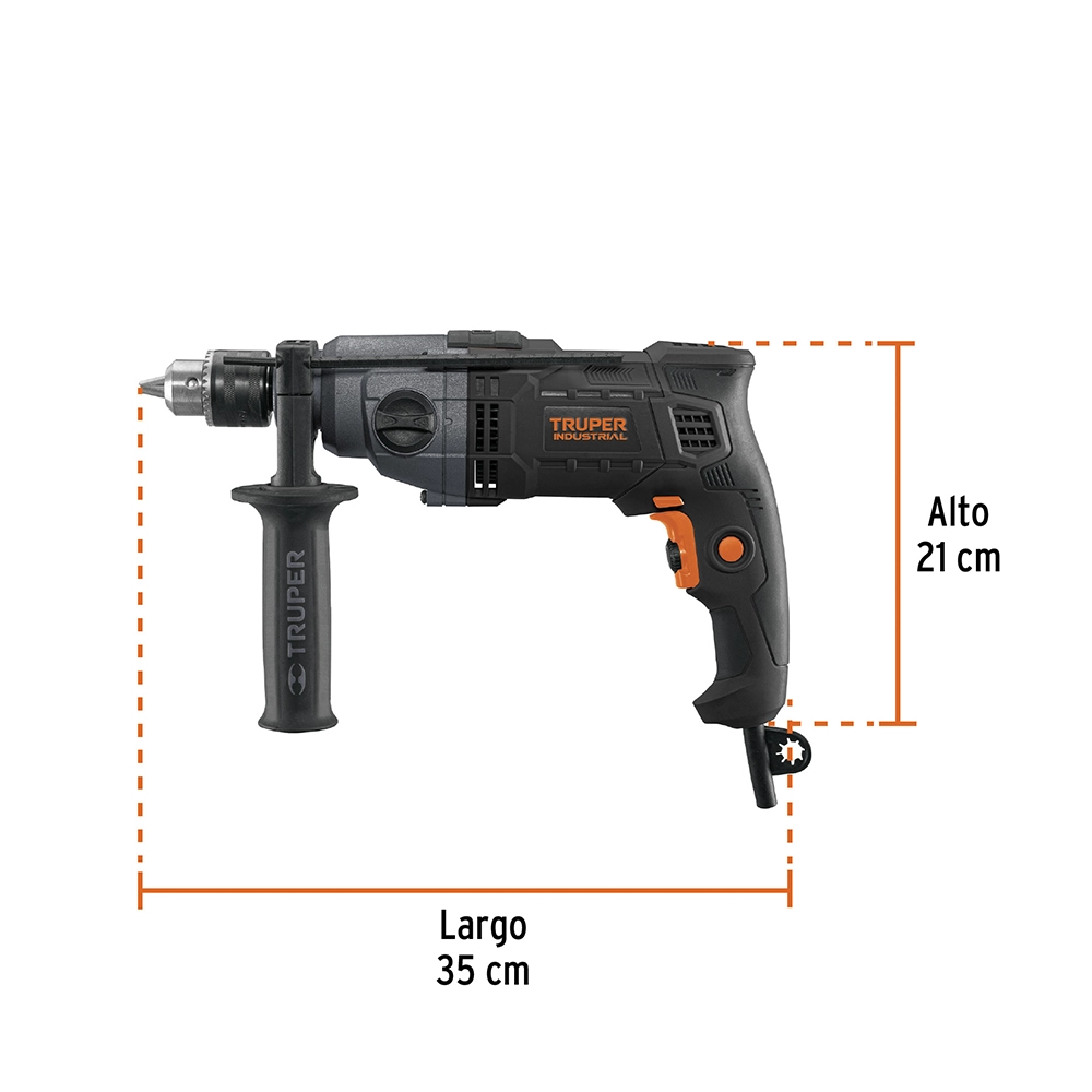 Taladro 1/2, de 800W Dos Velocidades, TRUPER INDUSTRIAL 103068