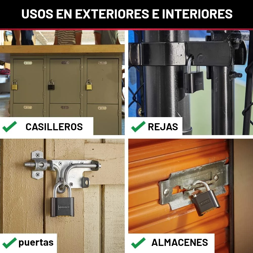 Candado de combinación MASTER LOCK® 178D, color Negro