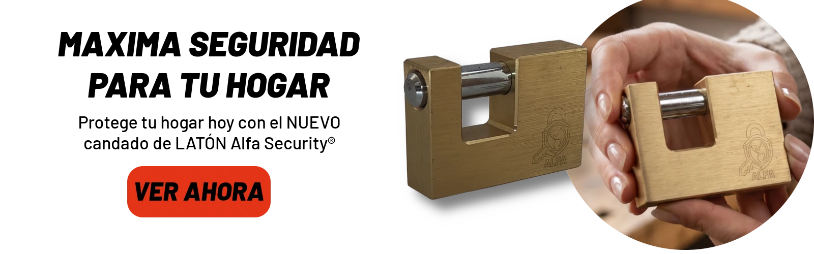 Candados de seguridad tipo cortina marca ALFA SECURITY®.
