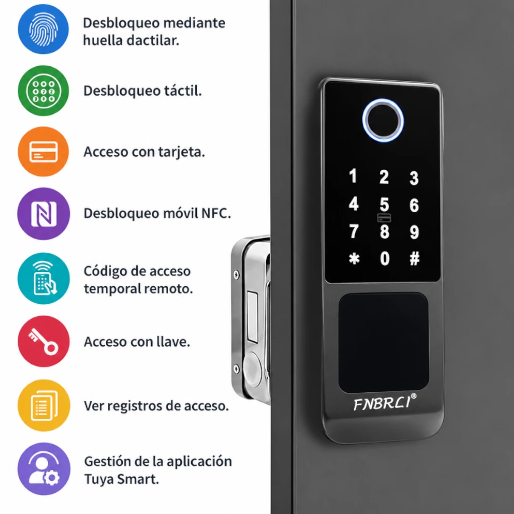 Cerradura Digital, Inteligente con Doble Bloqueo