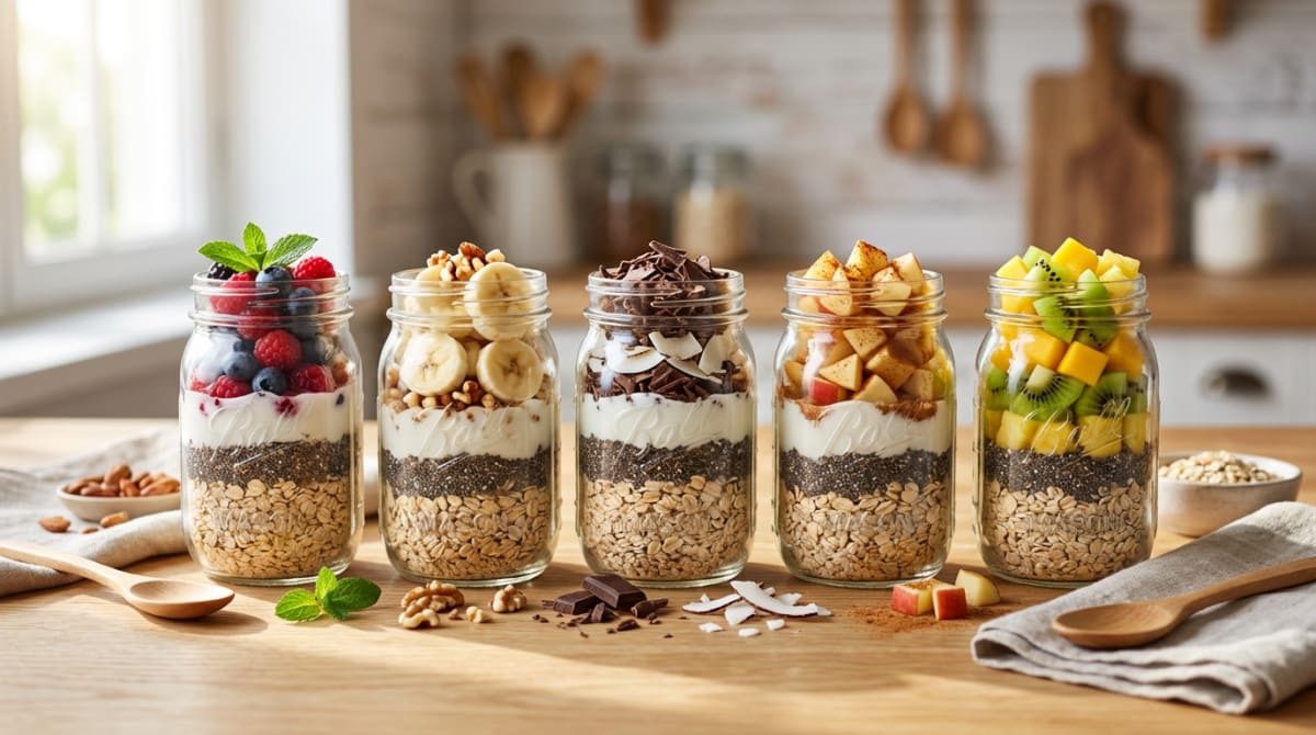 Make-Ahead Protein Breakfast Jars - High protein recipe by Merina Nutrition