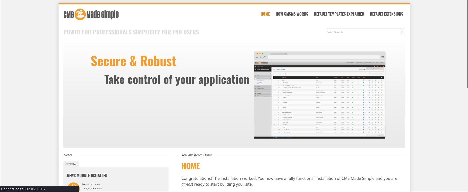 cmd made simple index page