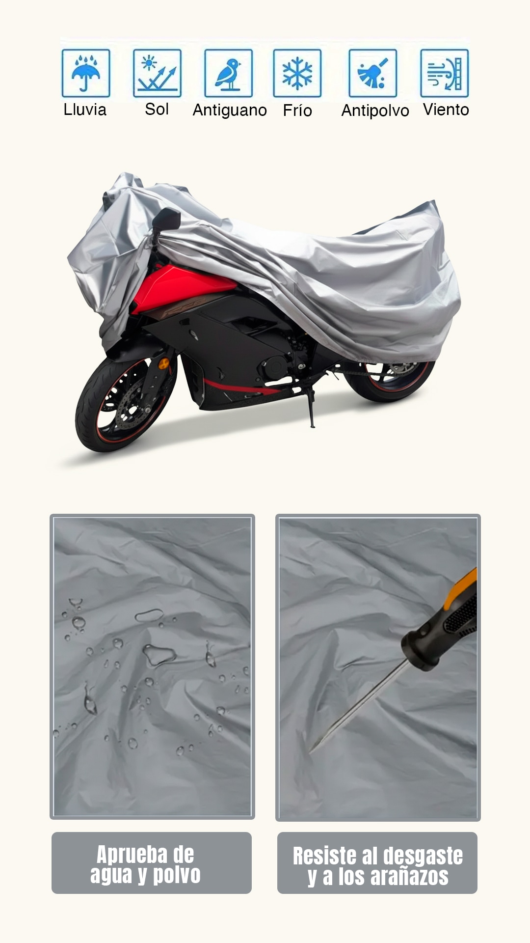 Funda para Moto, vista principal de landing page