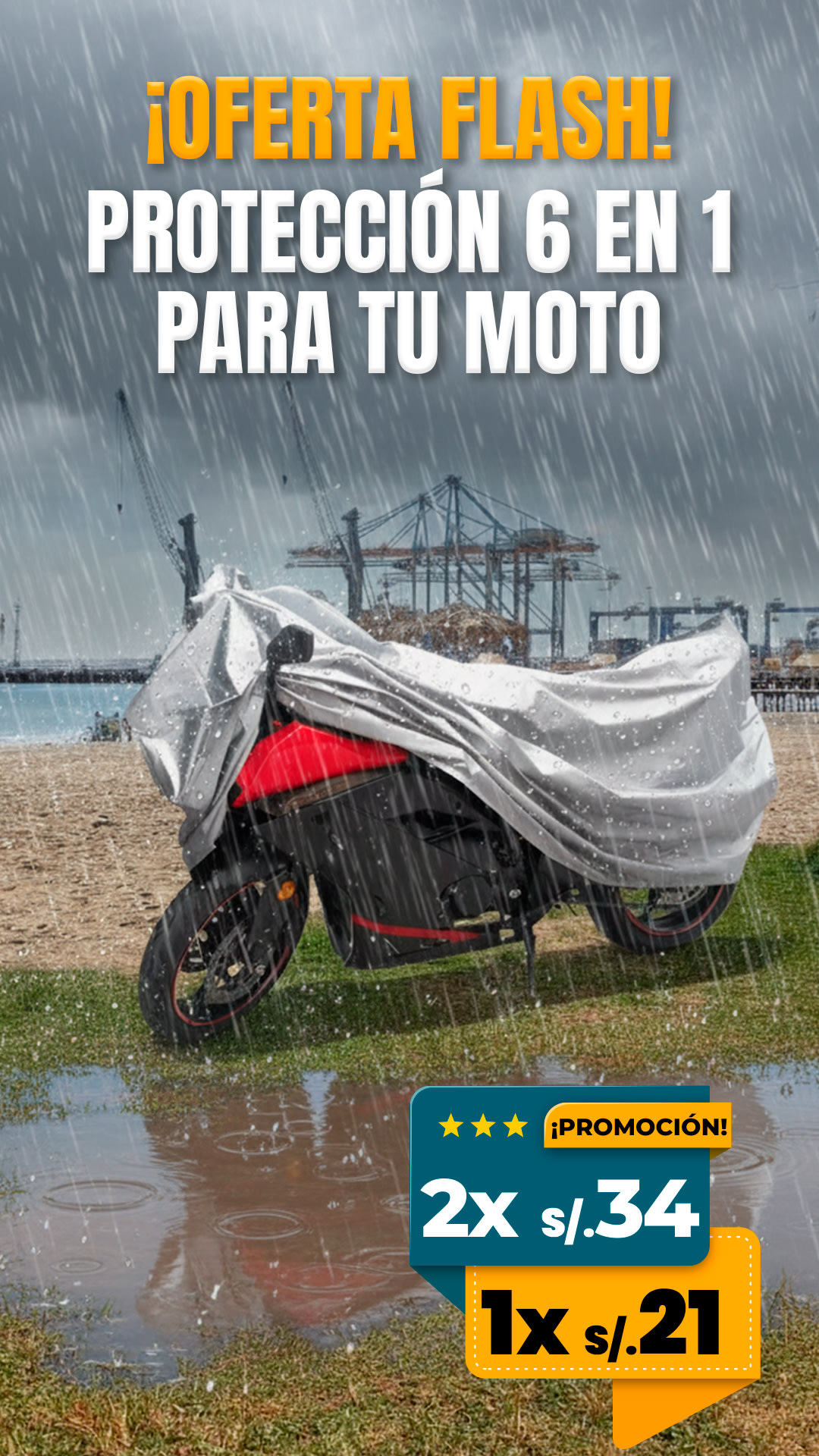 Cobertor de Moto para Landing Page