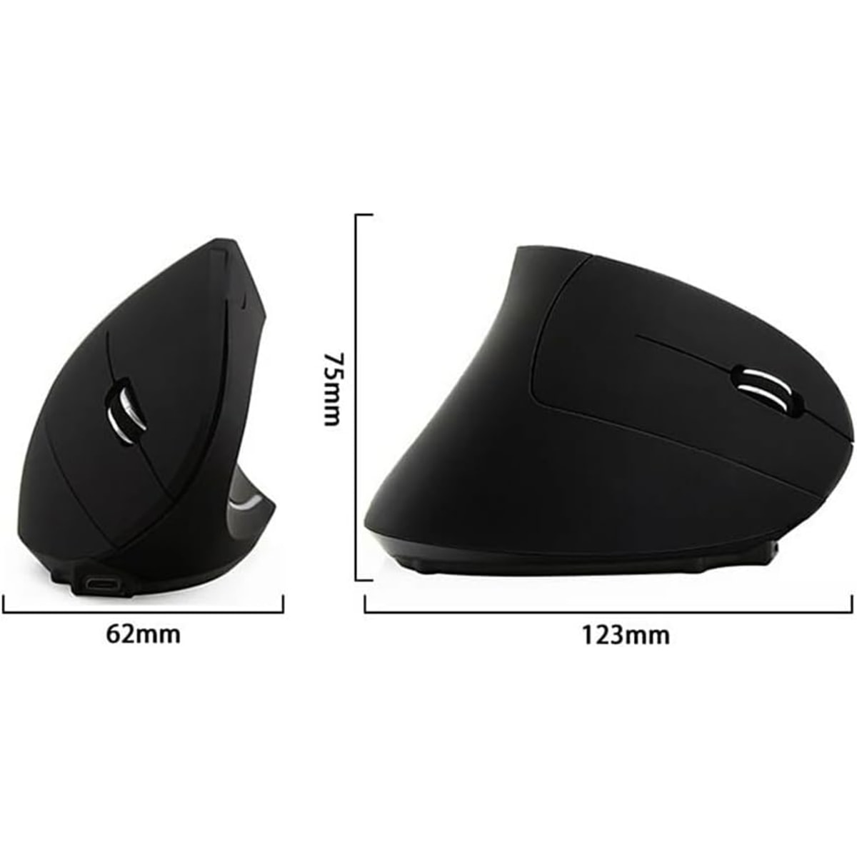 G-5000 Rechargeable Ergonomic Vertical Wireless Mouse, 2-in-1 Bluetooth ...
