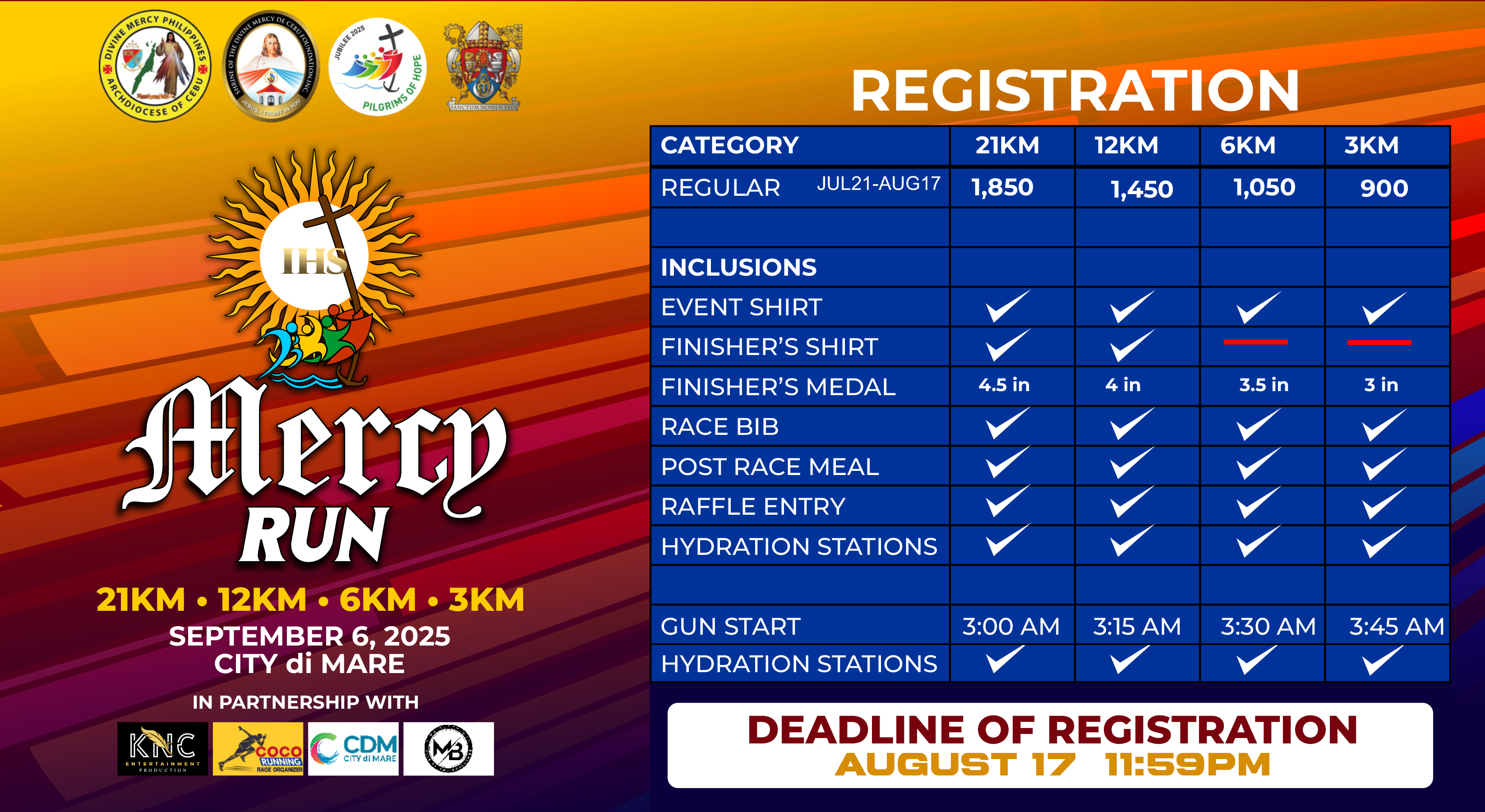 Mercy Run 2025 - Upcoming running in City di Mare