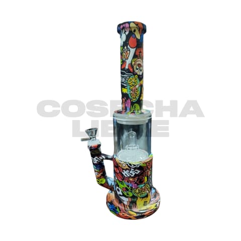 Bong silicona 33 cm diseño artístico