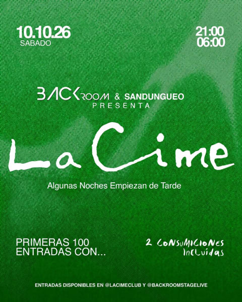 La Cime x Back Room