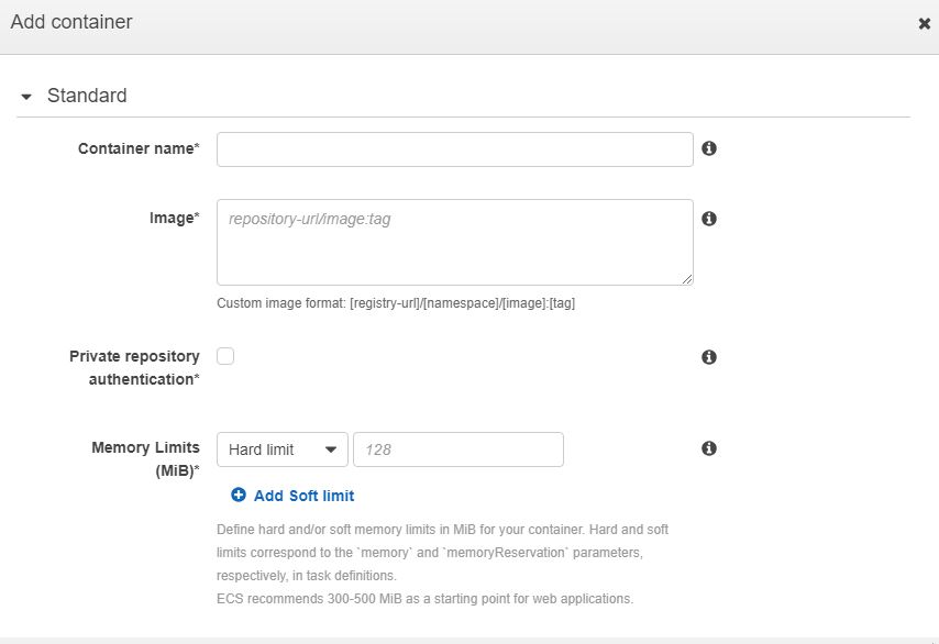 Add containers to task definition