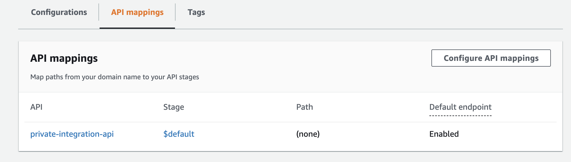 Configure API mapping