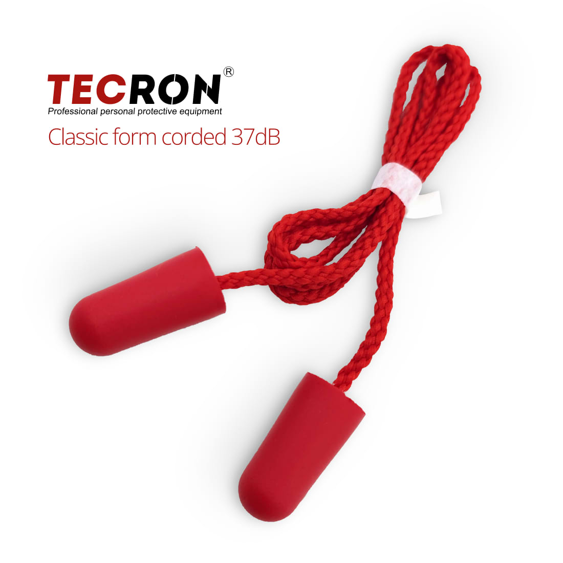 Беруши противошумные со шнурком TECRON Classic form corded 37dB