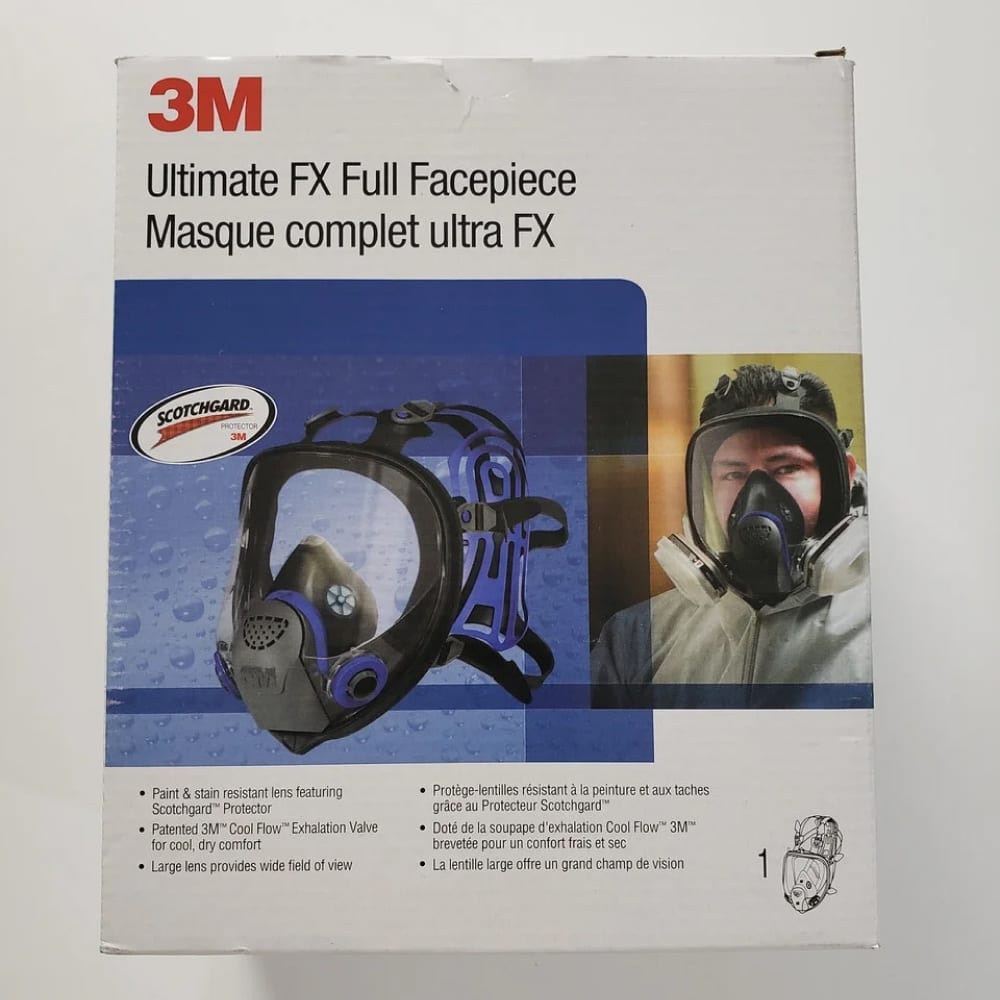 Изолирующая полнолицевая прозрачная защитная маска для лица 3M FF-402