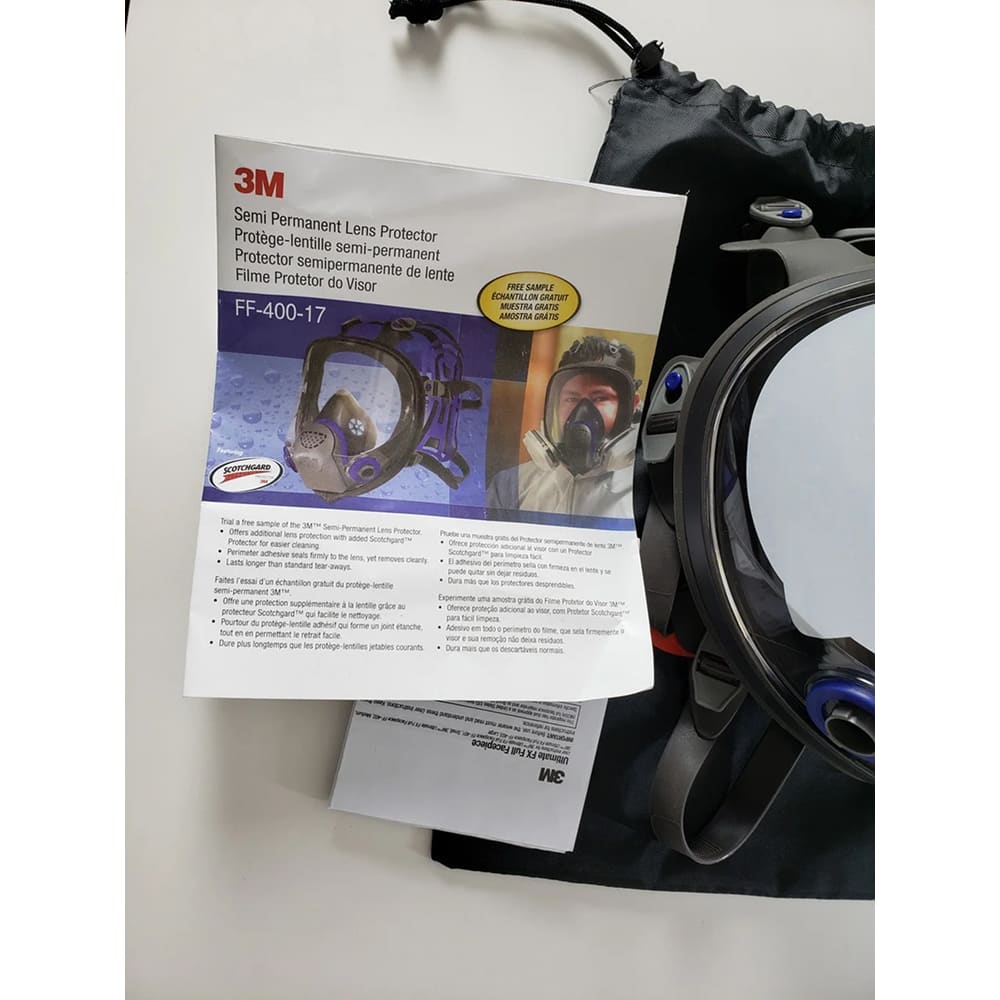 Изолирующая полнолицевая прозрачная защитная маска для лица 3M FF-402