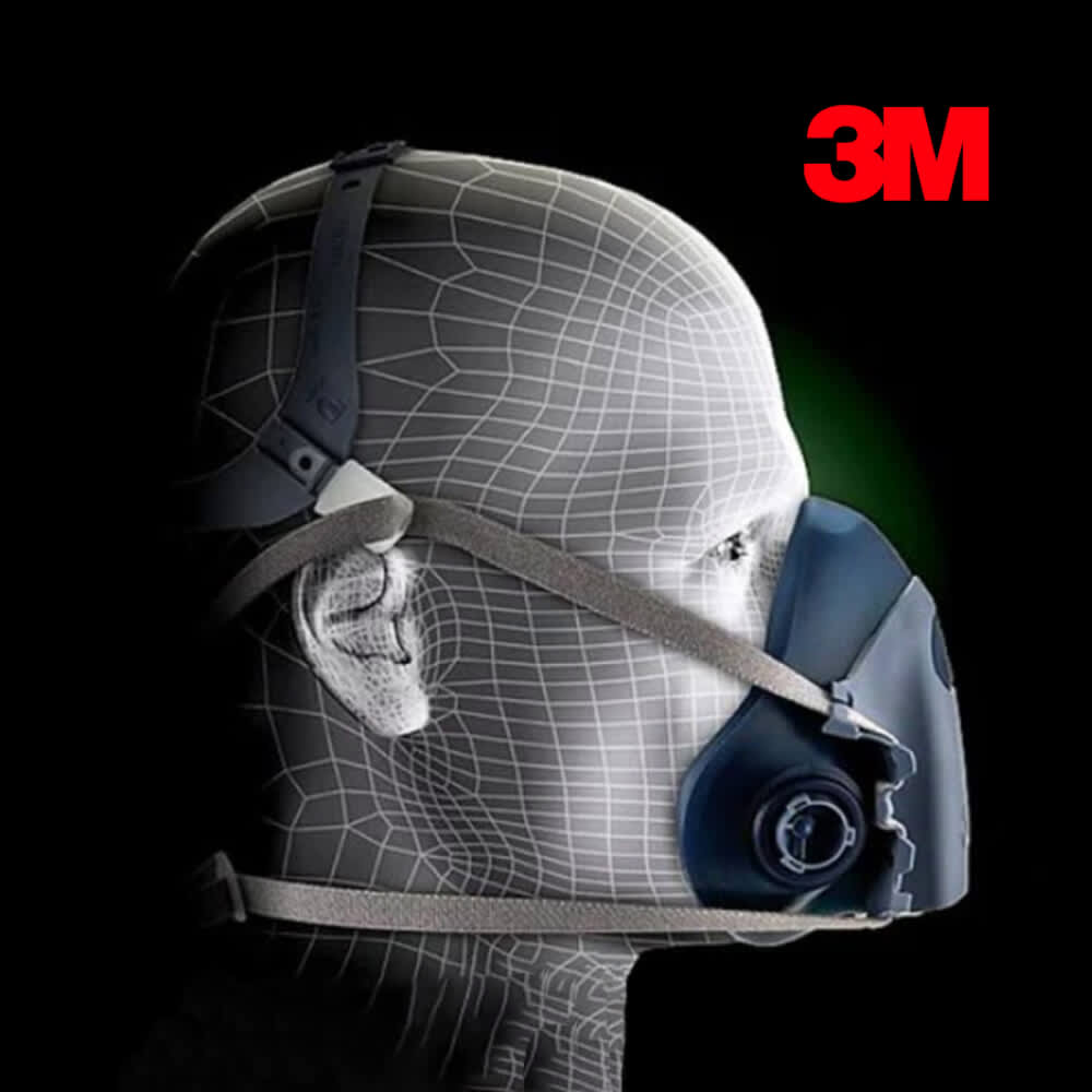Профессиональная маска (полумаска) FFP3 от угарного газа 3M 7502 (M)