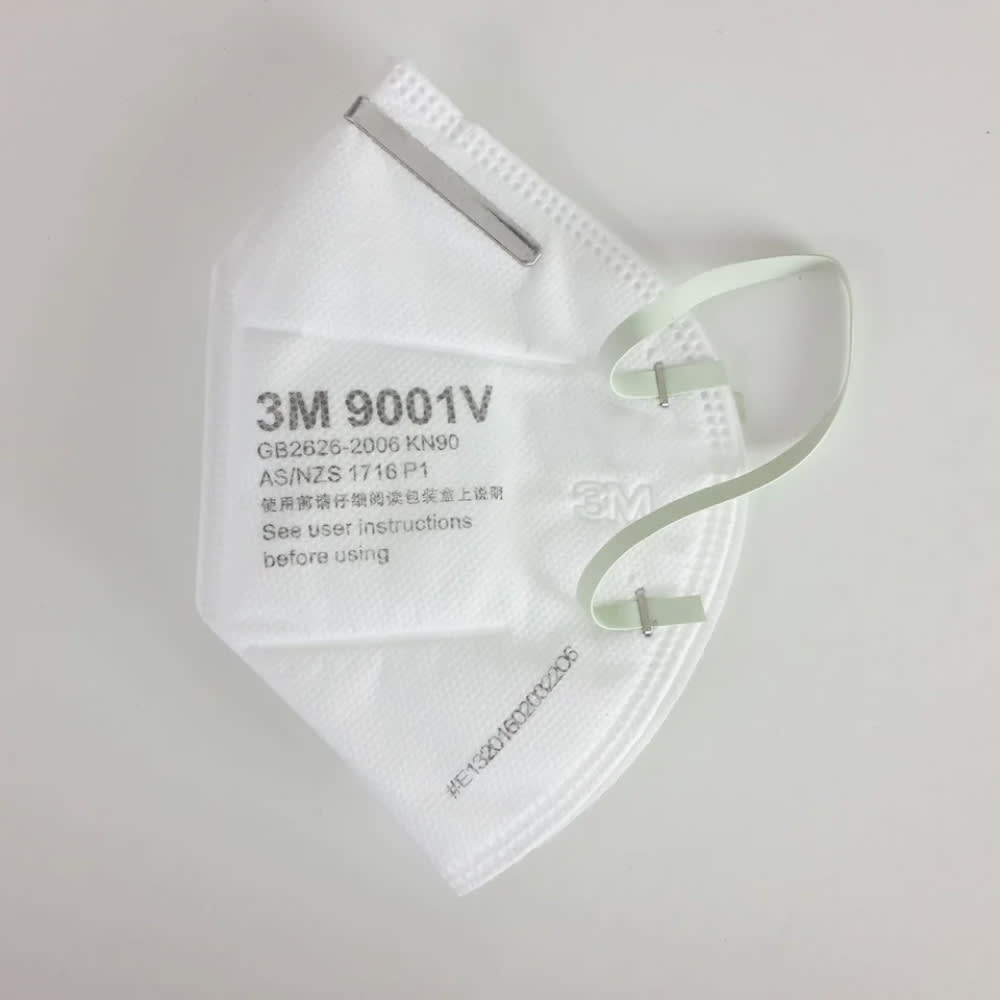 Фильтрующий строительный респиратор (полумаска) KN90 с защитой от пыли 3M 9001 V