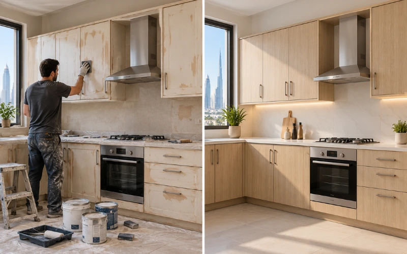 Vinyl Wrap vs Repainting Cabinets