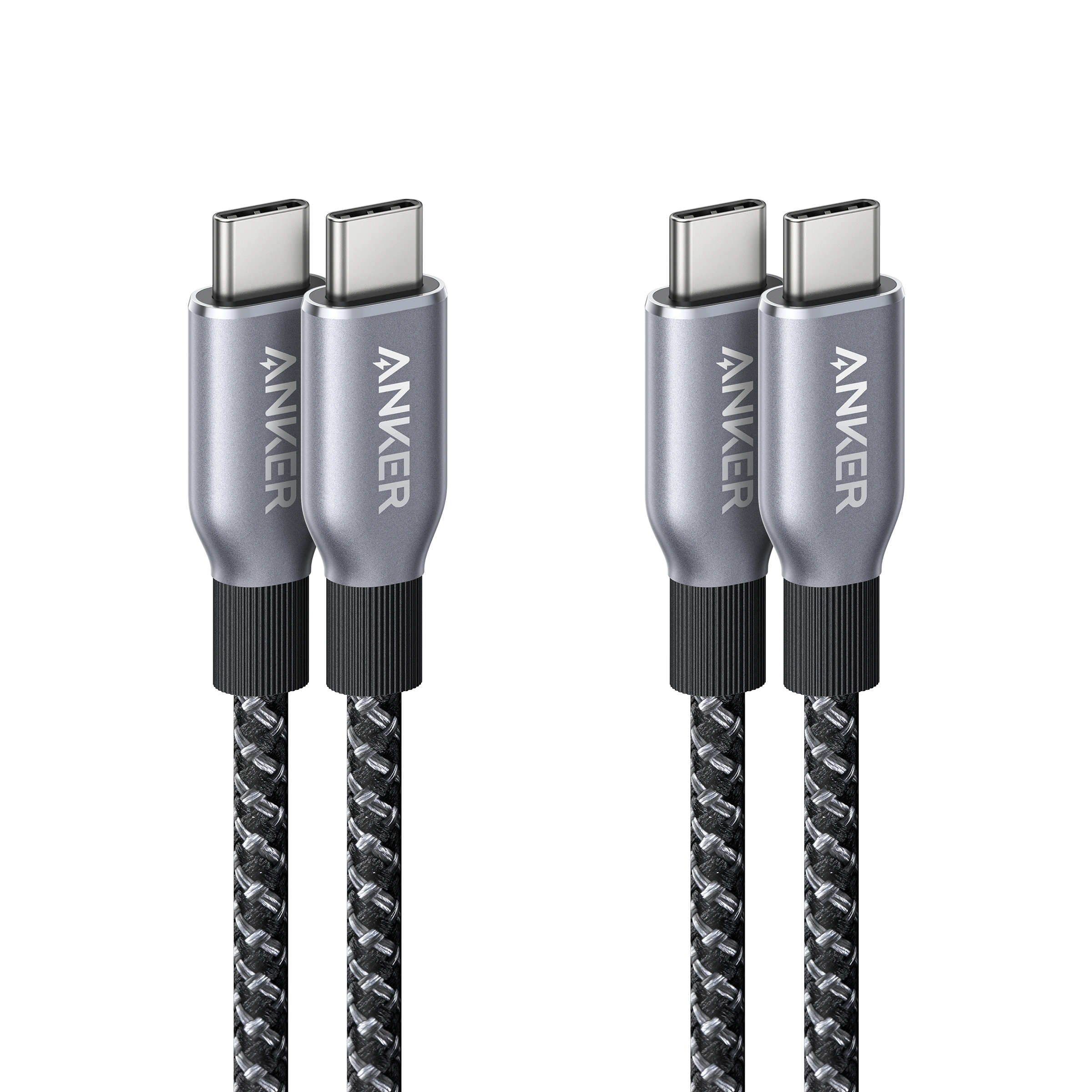 Anker Prime USB-C to USB-C Cable (240W, Upcycled-Braided, 2-Pack)