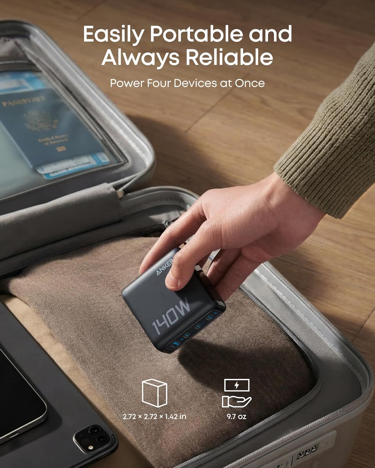 Anker Charger (140W, 4-Port, PD 3.1) with USB-C Cable image 10 6